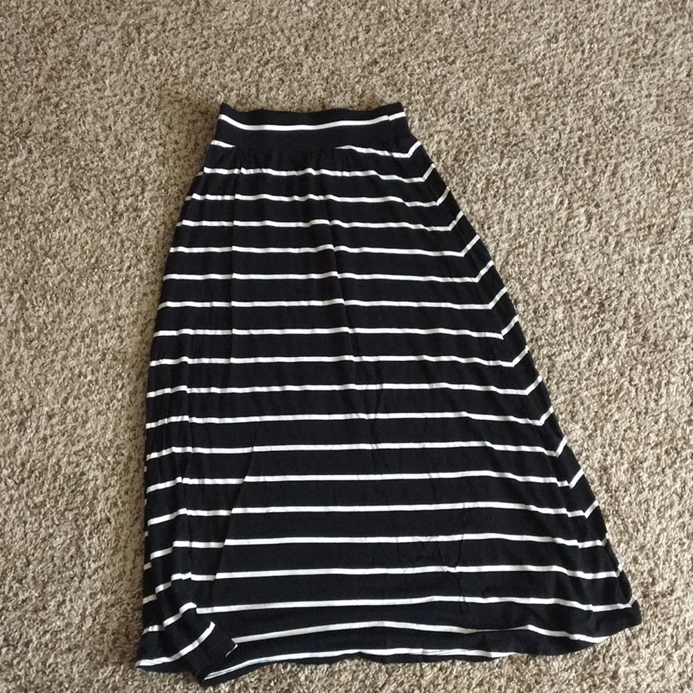 Black and White Maxi Skirt